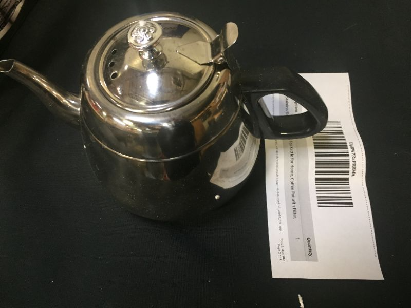 Photo 2 of 1.5L/2L Stainless Steel Teapot with Lid, Tea Kettle for Home, Coffee Pot with Filter, Stove-top Teapot(2L)
