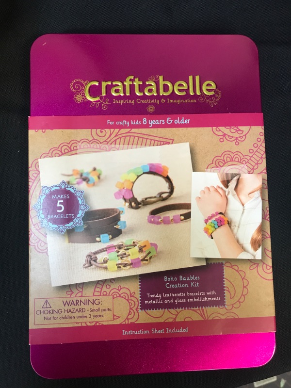 Photo 2 of Craftabelle – Boho Baubles Creation Kit – Bracelet Making Kit – 101pc Jewelry Set with Beads – DIY Jewelry Kits for Kids Aged 8 Years +