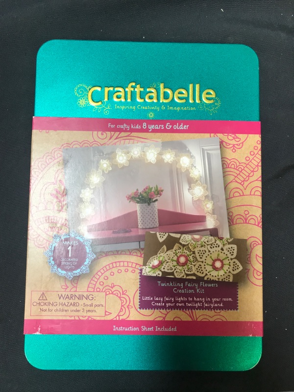 Photo 2 of Craftabelle – Twinkling Fairy Flowers Creation Kit – DIY Twinkle Lights for Bedroom – 106pc String Light Set with Accessories – DIY Arts & Crafts for Kids Aged 8 Years +