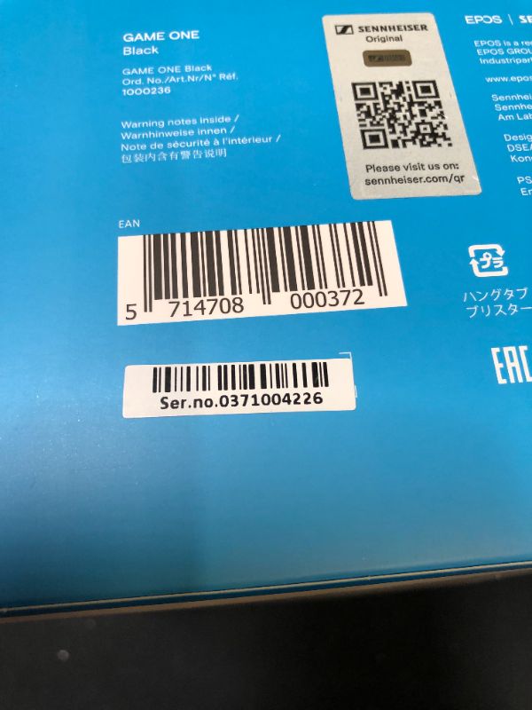 Photo 4 of EPOS I Sennheiser GAME ONE Gaming Headset, Open Acoustic, Noise-canceling mic, Flip-To-Mute, XXL plush velvet ear pads, compatible with PC, Mac, Xbox One, PS4, Nintendo Switch, and Smartphone - Black.
