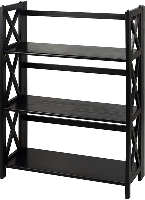 Photo 1 of Casual Home Montego 3-Shelf Folding Bookcase, Black