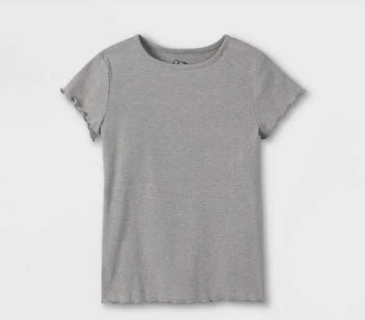 Photo 1 of 9 pack Girls' Short Sleeve T-Shirt - size L - art class - Gray