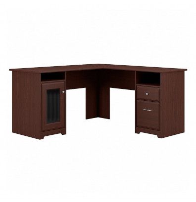 Photo 1 of Bush Furniture Cabot 60" W L-Shaped Office Desk ****** Box 1 of 2 **** REQUIRES OTHER BOX FOR COMPLETE ASSEMBLY 
