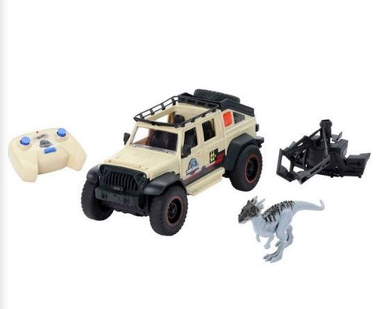 Photo 1 of Matchbox Jurassic World: Dominion Jeep Gladiator R/C Vehicle with 6in Dracorex Dinosaur Figure

