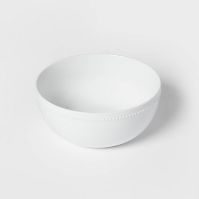 Photo 1 of 128oz Ceramic Beaded Serving Bowl White - 2 Pack

