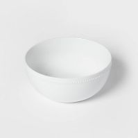 Photo 1 of 128oz Ceramic Beaded Serving Bowl White - 2 Pack
