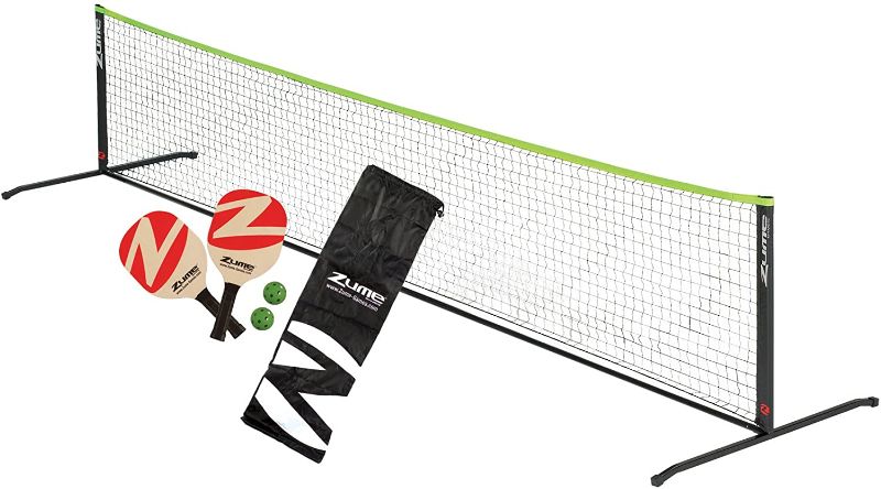 Photo 1 of Zume Games Portable Instant Play Portable Pickleball Set Includes Paddles, Balls, and Net

