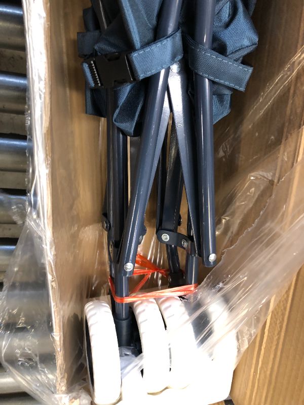 Photo 1 of VersaCart Transit -The Original Patented Folding Shopping and Utility Cart, Water-Resistant Heavy-Duty Canvas with Cover, Double Front Swivel Wheels, Compact Folding, Transport Up to 120 Pounds, Blue
