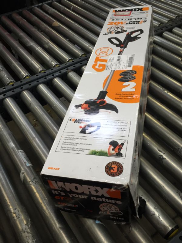 Photo 6 of Worx WG163 GT 3.0 20V PowerShare 12" Cordless String Trimmer & Edger (Battery & Charger Included)
