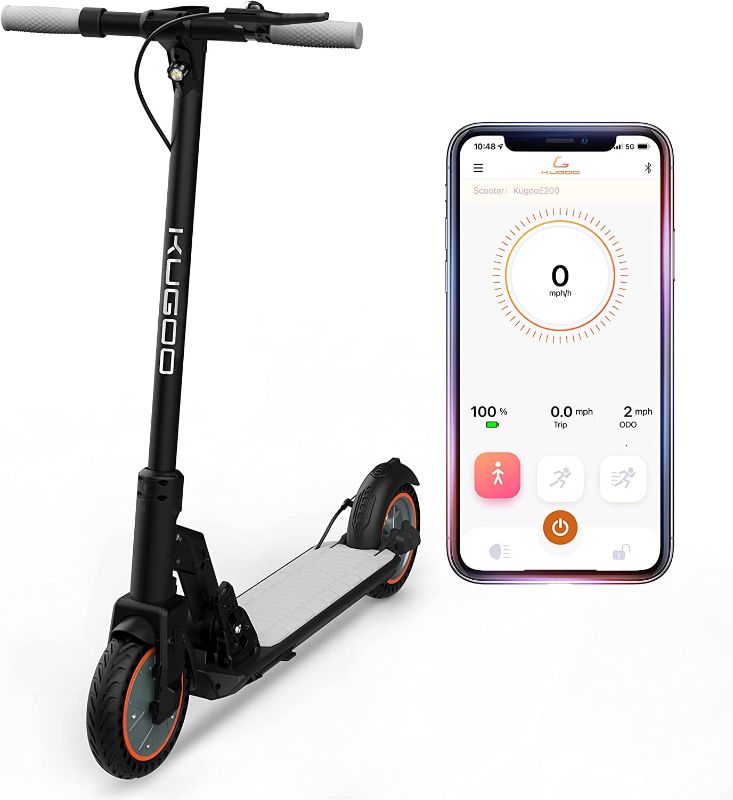Photo 1 of KUGOO Electric Scooter, 350W/15.5 MPH Pro Scooter, Electric Scooter for Adults, Scooter with Foldable Frame & Handle Bar, 8 Inches Inflation-Free Tires, S1 Plus