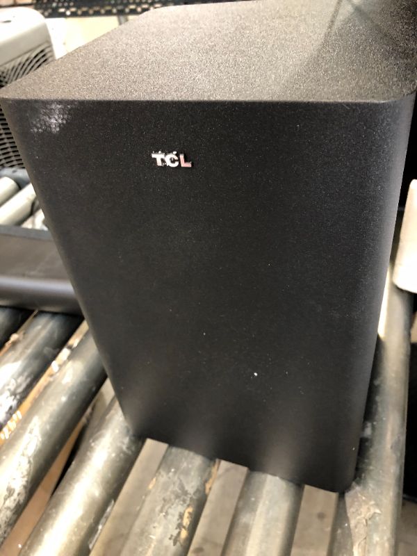 Photo 6 of  TCL Alto 8 Plus 3.1.2 Channel Dolby Atmos Smart Sound Bar with Wireless Subwoofer, SEVERE PACKAGE DMG, PORTION OF PRODUCT EXPOSED. MARKINGS THROUGHOUT 