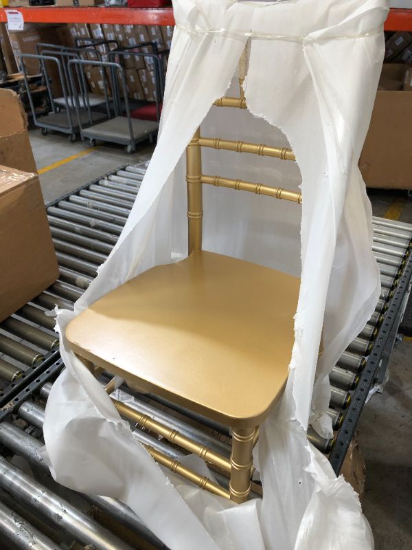 Photo 2 of 3 PACK WOODEN GOLD COLOR CHAIR 