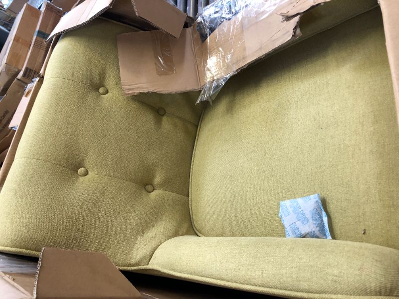 Photo 3 of Christopher Knight Home Felicity Mid-Century Fabric Arm Chair, Wasabi, PACKAGE DMG 
