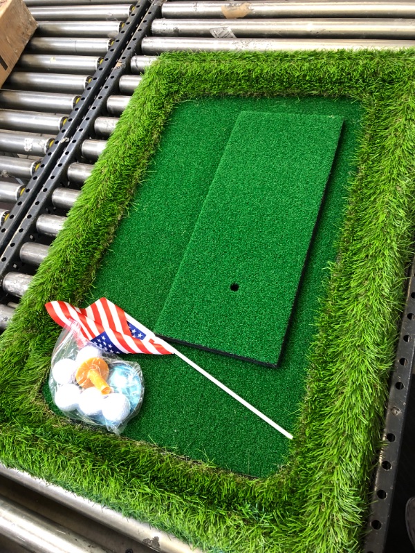 Photo 3 of Floating Golf Green for Pool, Floating Chipping Green, Pool Golf Turf Mat Set for Adults Outdoor Game - Perfect Golf Gift for Golfers