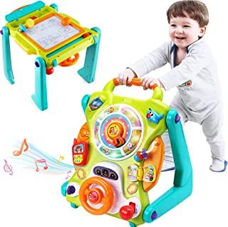 Photo 1 of 3 in 1 Baby Walker Sit to Stand Toys, Kids Activity Center, Toddlers Musical Fun Table, Lights and Sounds, Learning, Birthday Gift for 9, 12, 18 Months, 1, 2 Year Old, Infant, Boy, Girl