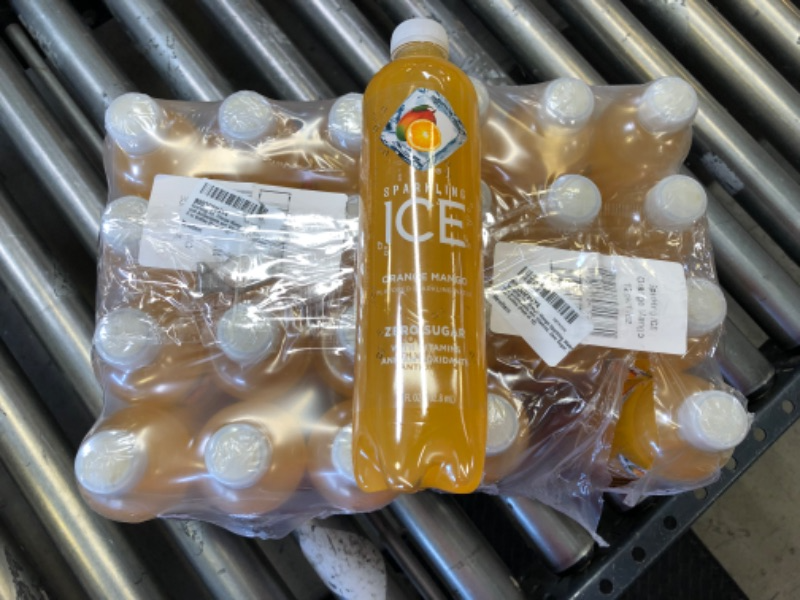 Photo 2 of 2 sets of Sparkling Ice, Orange Mango Sparkling Water, Zero Sugar Flavored Water, with Vitamins and Antioxidants, Low Calorie Beverage, 17 fl oz Bottles (Pack of 12)