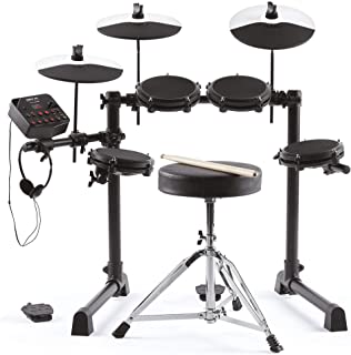 Photo 1 of Alesis Drums Debut Kit – Kids Drum Set With 4 Quiet Mesh Electric Drum Pads, 120 Sounds, Drum Stool, Drum Sticks, Headphones and 60 Melodics Lessons