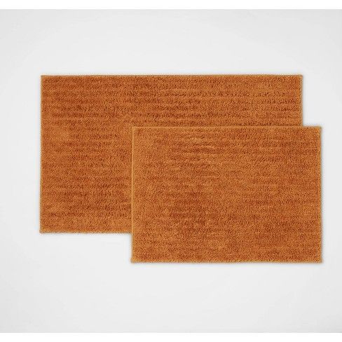 Photo 1 of 2pk Quick Dry Bath Rug Set - Threshold™ -- GOLD -- BOX OF 4 SETS 