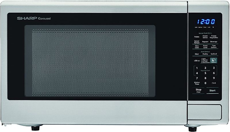 Photo 1 of SHARP Stainless Steel Carousel 1.8 Cu. Ft. 1100W Countertop Microwave Oven (ISTA 6 Packaging), Cubic Foot, 1100 Watts
