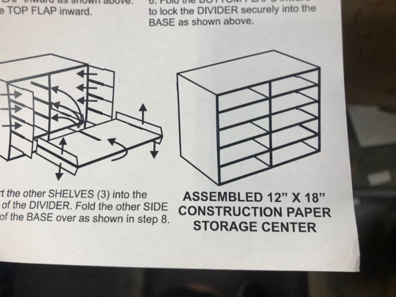 Photo 1 of 13"x18" construction paper storage center 