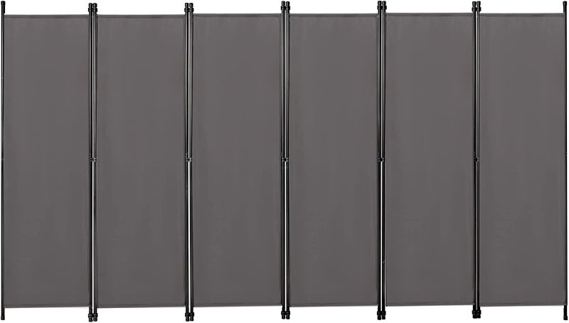 Photo 1 of 6-Panel Outdoor/Indoor Room Divider,Privacy Furniture Indoor Bedroom (Grey)
