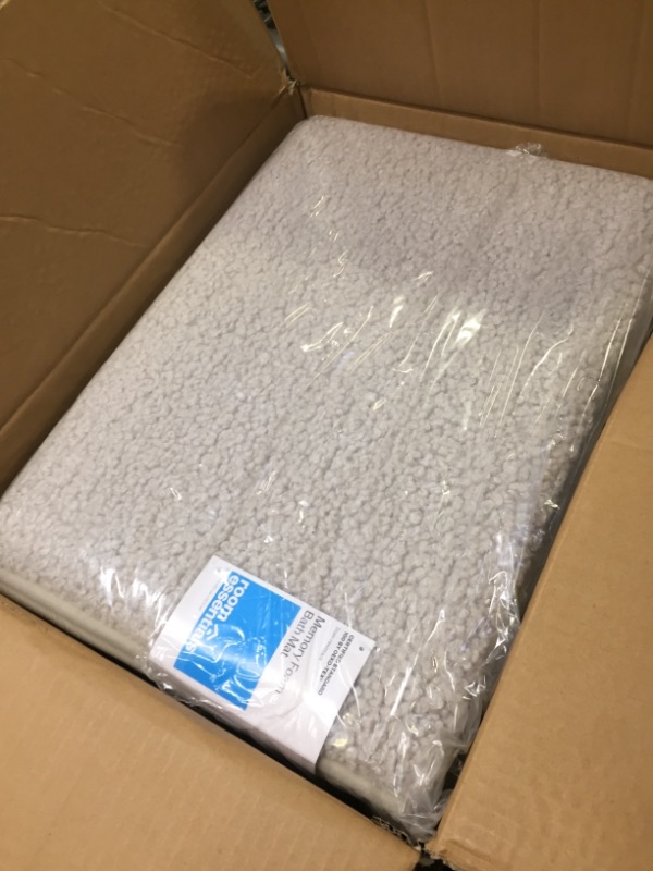 Photo 1 of 17"x24" Boucle Memory Foam Bath Rug Light Gray - Room Essentials -- BOX OF 4 BATH RUGS 

