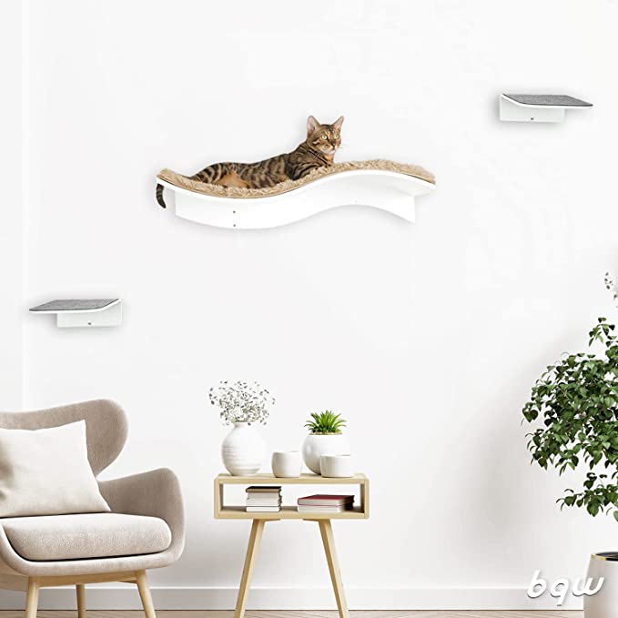 Photo 1 of bqw Cat Shelf Wall Mounted Floating Cat Shelf Bed Furniture Climbing Wall for Cat Perching Sleeping Lounging 
