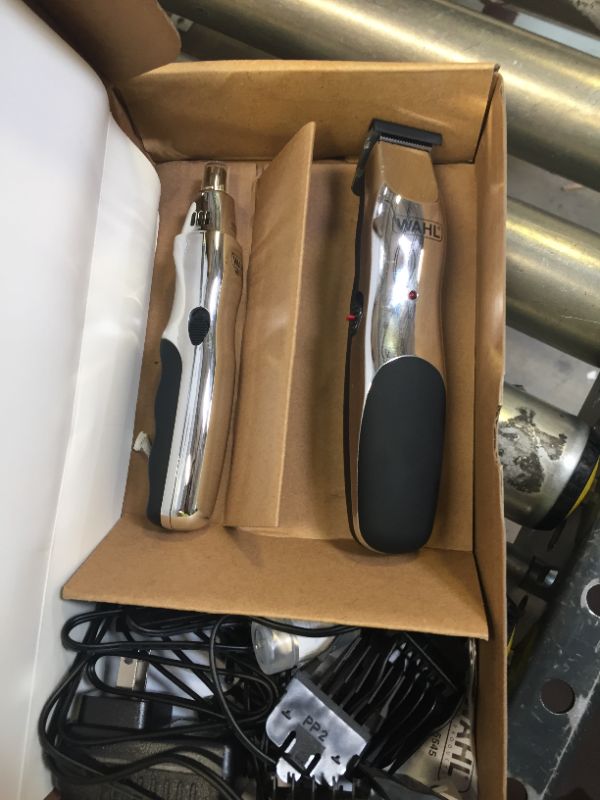 Photo 1 of Wahl Groomsman Rechargeable Beard Trimming kit for Mustaches, Nose Hair, and Light Detailing and Grooming with Bonus Wet/Dry Electric Nose Trimmer – Model 5622
