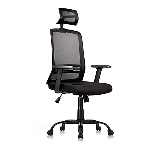 Photo 1 of Mastery Mart Ergonomic Office Chair, High Back Mesh Desk Chair with Adjustable Headrest and Backrest, Lumbar Support, Thick Seat Cushion, Swivel Executive Task Computer Chair for Work, Home, Gaming
