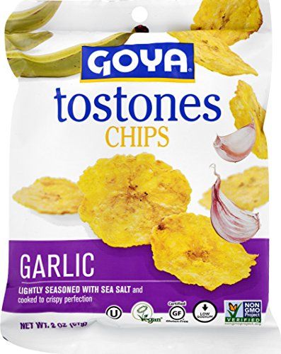 Photo 1 of 24 PK Barcode for Goya Tostones Plantain Chips, Garlic, 2 Ounce BEST BY 8/3/22
