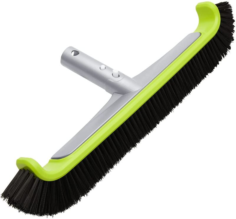 Photo 1 of 2 PK Heavy Duty Pool Brush for Wall & Tile with Reinforced Aluminium Back, Premium Strong Bristle Brush
