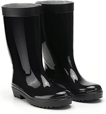 Photo 1 of Unisex Waterproof Rain Boots, Women's Mid-calf Outdoor Boots Men's Fishing and Gradening Footwear sz 10 mens 
