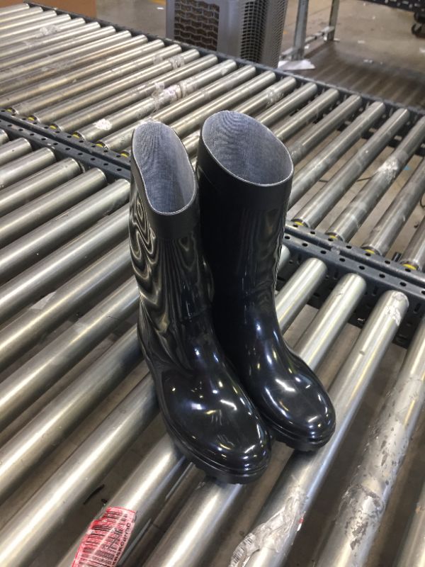 Photo 2 of Unisex Waterproof Rain Boots, Women's Mid-calf Outdoor Boots Men's Fishing and Gradening Footwear sz 10 mens 
