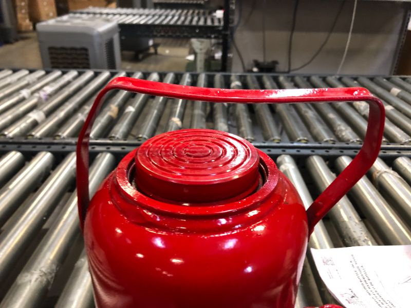 Photo 5 of BIG RED T95007 Torin Hydraulic Stubby Low Profile Welded Bottle Jack, 50 Ton (100,000 lb) Capacity, Red