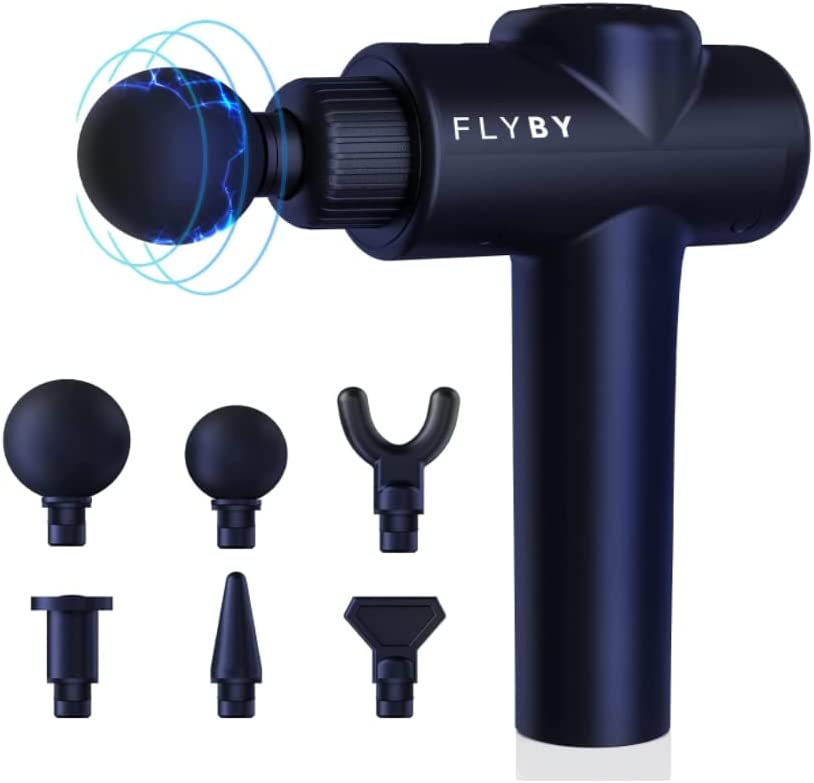 Photo 1 of Massage Gun Deep Tissue - Percussion Muscle Massager Gun for Athletes - Flyby F1Pro - Handheld Neck & Back Massager for Pain Relief - Lightweight Percussive Body Massager for Women & Men (Black)
