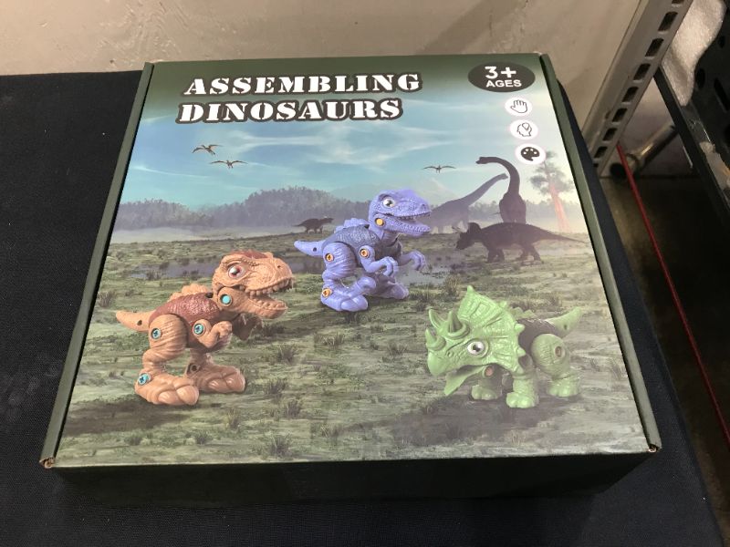 Photo 3 of [2022 New] Take Apart Dinosaur Toys with 3 Dinosaurs, 3 Dinosaur Eggs, 1 Dinosaur Electric Drill, STEM Educational Construction Building Kids Toys for 3 4 5 6 7 8 Year Old Boys Girls Gifts
