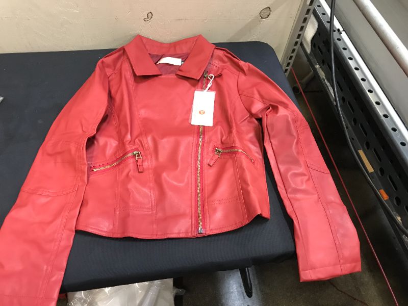 Photo 2 of GetUBacK Vintage Women's Slim Biker Motorcycle PU Leather Zipper Jacket Punk Rock size M
