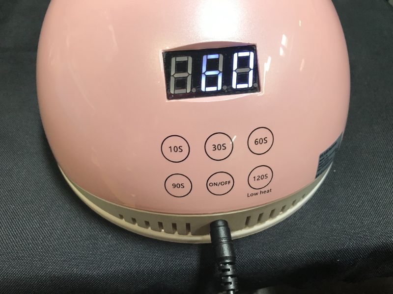 Photo 3 of UV LED Nail Lamp 48W for Gel Polish, Professional Nail Dryer UV Curing Lamp with 5 Timers Auto Sensor, Premium Paint Surface Easy to Clean
