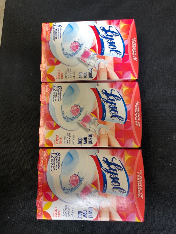 Photo 1 of 3 pack of Lysol Click Gel Automatic Toilet Bowl Cleaner, Gel Toilet Bowl Cleaner, For Cleaning