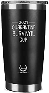 Photo 1 of 3 pack of Quarantine Survival Cup Gifts for Men-2021 Funny Mothers Day Gifts Novelty Wine glass Personalized Present for Women,Coworkers, Friends - Vacuum Insulated Tumbler 20oz
