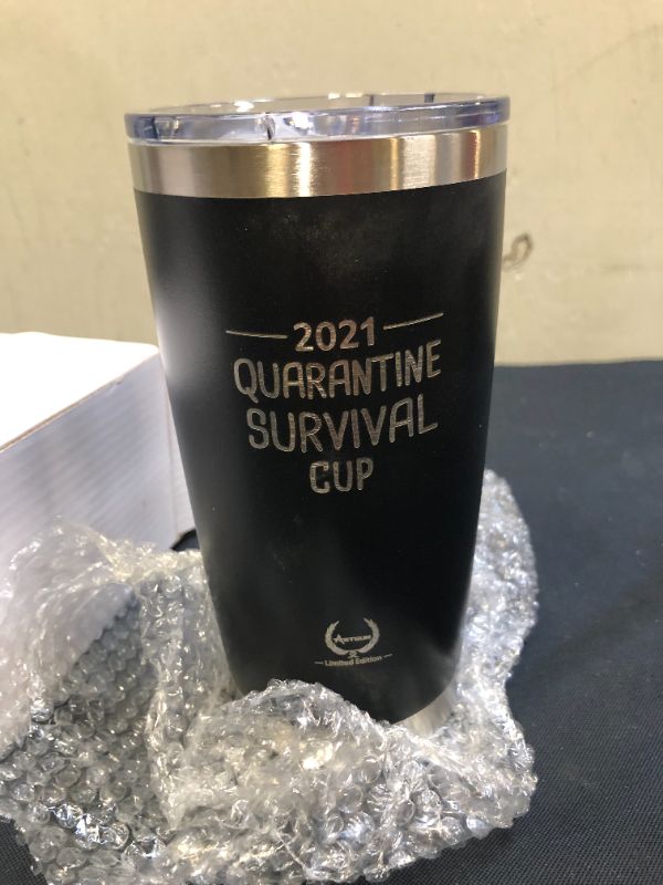 Photo 4 of 3 pack of Quarantine Survival Cup Gifts for Men-2021 Funny Mothers Day Gifts Novelty Wine glass Personalized Present for Women,Coworkers, Friends - Vacuum Insulated Tumbler 20oz
