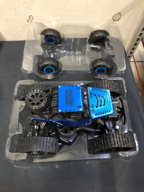 Photo 2 of Fivegoes 2 in 1 Remote Control Car RC Crawler 1:14 Scale 4WD High Speed 20 Km/h, 2.4GHz All Terrains Electric RC Monster Toy Truck with 2 Rechargeable Batteries Remote Control Car for Boys 8-12
