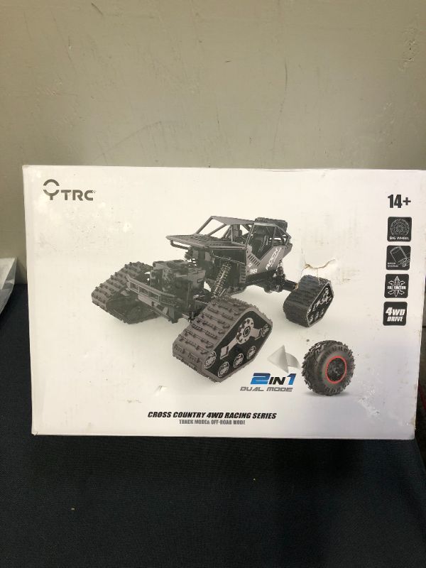 Photo 3 of Fivegoes 2 in 1 Remote Control Car RC Crawler 1:14 Scale 4WD High Speed 20 Km/h, 2.4GHz All Terrains Electric RC Monster Toy Truck with 2 Rechargeable Batteries Remote Control Car for Boys 8-12
