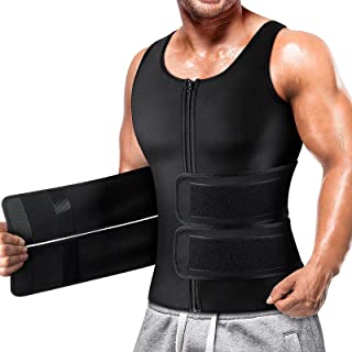 Photo 1 of CIMKIZ SAUNA VEST FOR MEN WAIST TRAINER ZIPPER NEOPRENE SAUNA SUIT TANK TOP SIZE M