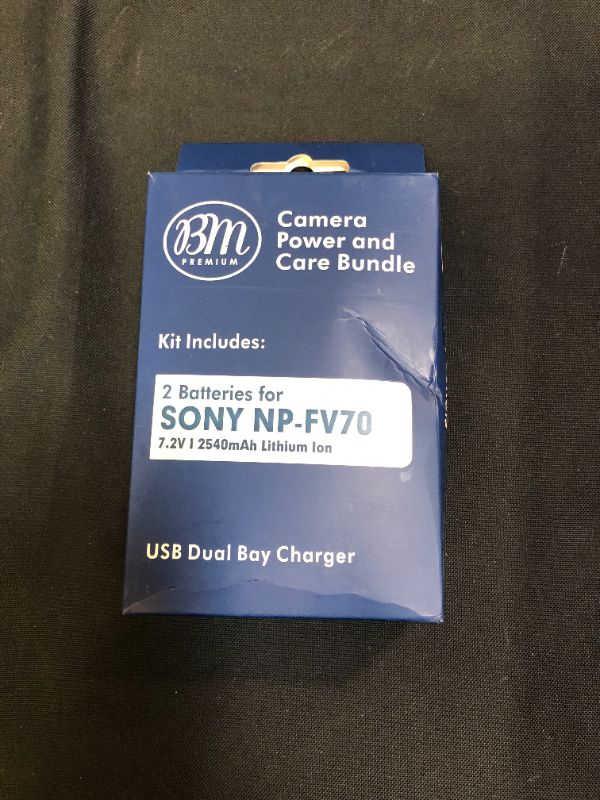Photo 3 of BM 2 NP-FV70 Batteries and Charger Kit for Sony FDR-AX53 FDR-AX700 HDR-CX455/B HDR-CX675/B HDR-CX900 HDR-PJ340 HDR-PJ540 HDR-PJ670/B HDR-PJ810 FDR-AX33/B FDR-AX100 Handycam Camcorder
