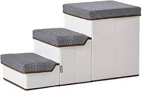 Photo 1 of (STOCK PHOTO COLOR MIGHT DIFFER FROM ACTUAL ITEM) Woolly Pet in style Pet Storage Stepper, Foldable Multi Tier pet Stairs with Size of 20''x11''x12.5''(2T) / 27.5''x12''x15''(3T) can Hold up to 15lbs
