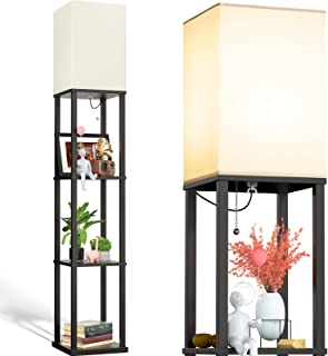 Photo 1 of addlon LED Modern Shelf Floor Lamp with White Lamp Shade and LED Bulb - Display Floor Lamps with Shelves for Living Room, Bedroom and Office - Black
(BOX IS DAMAGED, POSSIBLE MISSING ITEMS DUE TO DAMAGED BOX)