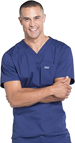 Photo 1 of Cherokee Men Scrubs Top Workwear Professionals Tuckable V-Neck---ITEM IS DIRTY/NEEDS TO BE CLEANED---LARGE---