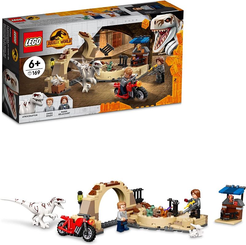 Photo 1 of LEGO Jurassic World Dominion Atrociraptor Dinosaur: Bike Chase 76945 Building Toy Set; for Kids Aged 6 and up (167 Pieces)
