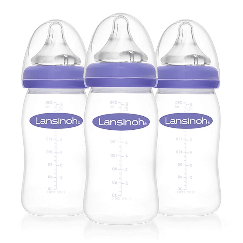 Photo 1 of Lansinoh Breastfeeding Bottles for Baby, 8 Ounces, 3 Count
